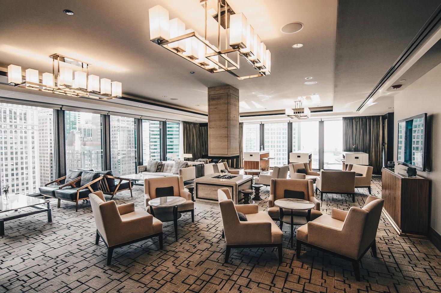 Luxurious hotel lounge